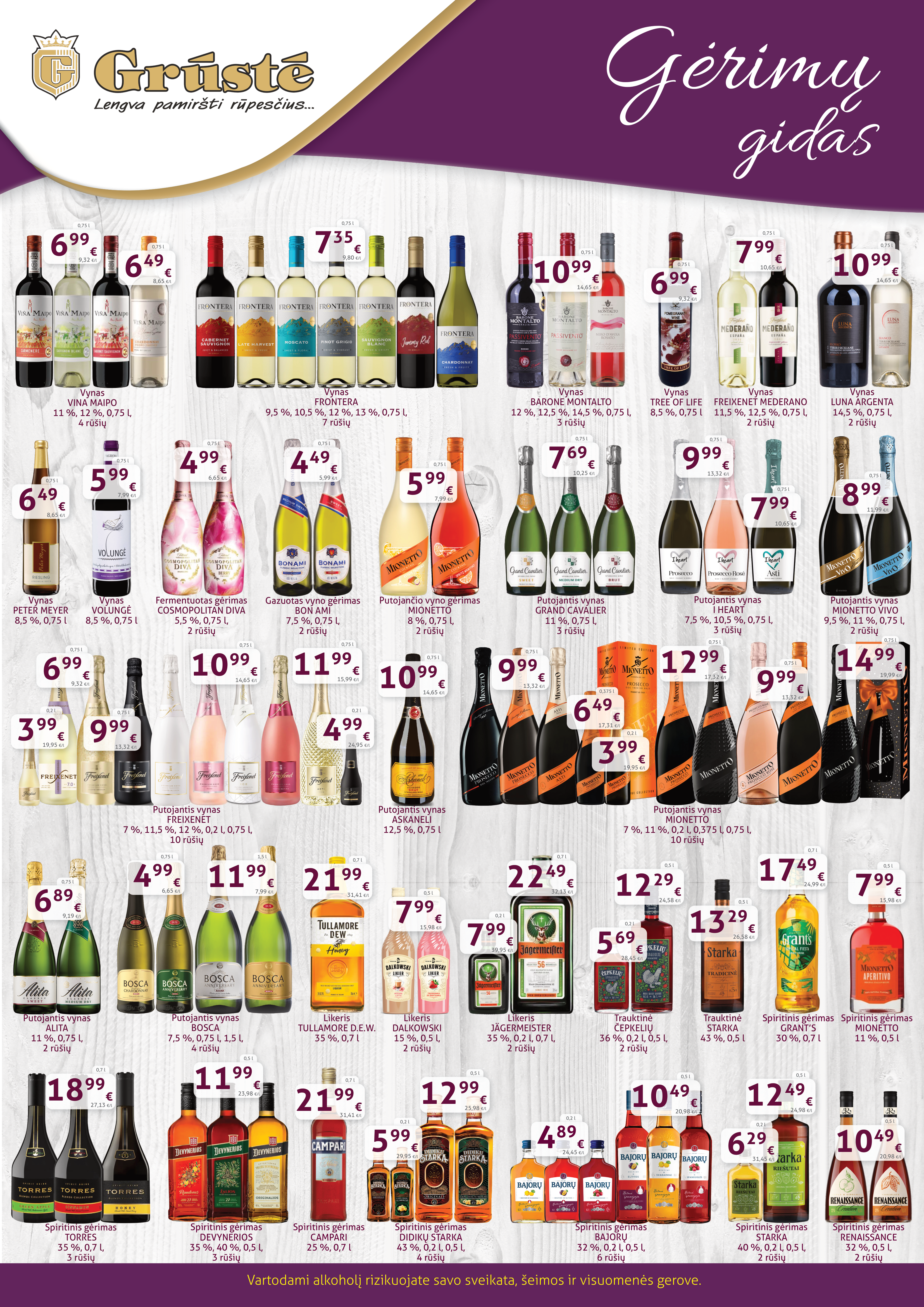 Gėrimų gidas – 1 puslapis